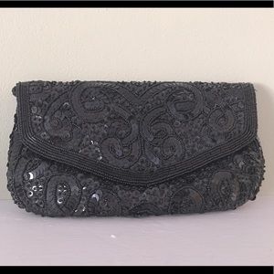 Black Sequined Evening Purse/Clutch